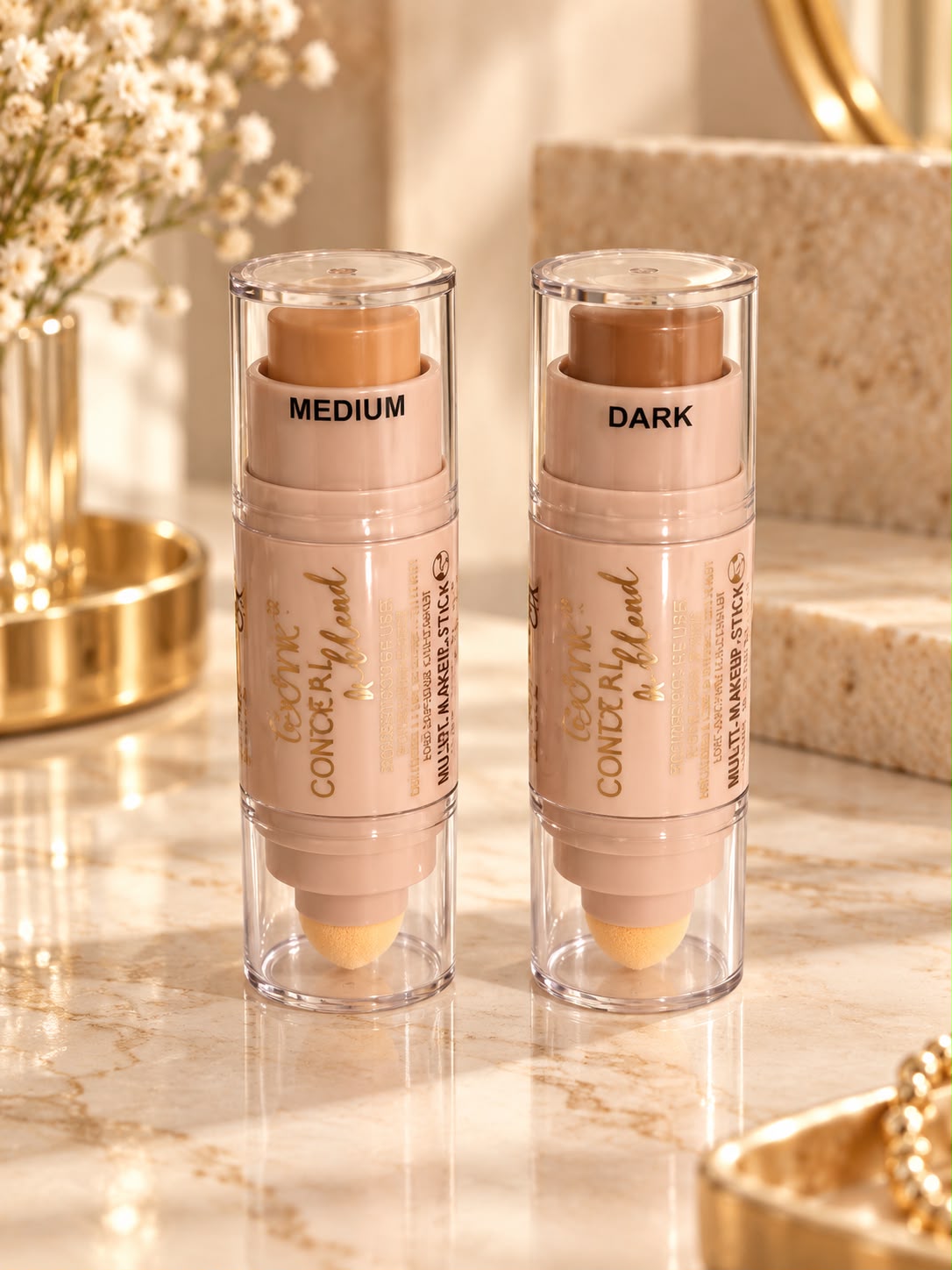 TECHNIC Full coverage Concealer with blending sponge