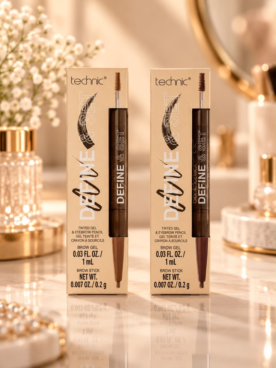 TECHINC Tinted Gel and Eyebrow pencil